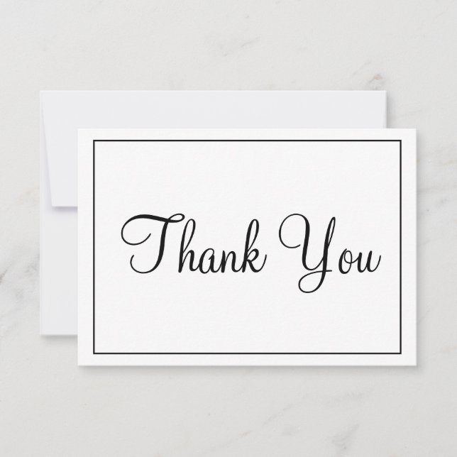 Vielen Dank, Black and White Dankeskarte (Vorderseite)