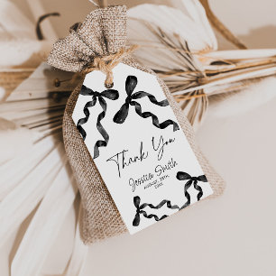 Vielen Dank, Black Bow Geschenkmarke Geschenkanhänger