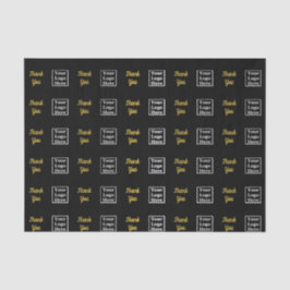 Vielen Dank, Black & Gold Ihr Logo hier Muster Seidenpapier