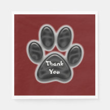 Vielen Dank Black Paw Print Dog Lover Wertschätzun