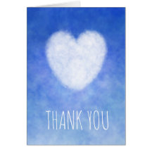 Vielen Dank, Blue and White Cloud Heart Card
