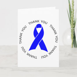 Vielen Dank, Blue Awareness Ribbon Karte