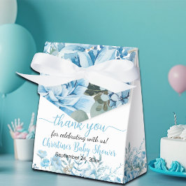 Vielen Dank Blue Floral Baby Dusche Geschenkschachtel