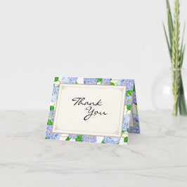 Vielen Dank, Blue Hydrangea Lace Floral Formal Dankeskarte