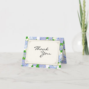 Vielen Dank, Blue Hydrangea Lace Floral Formal Dankeskarte