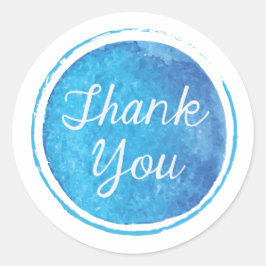 Vielen Dank! Blue Round Sticker