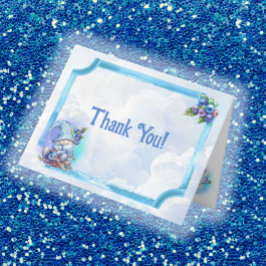 Vielen Dank Blueberry Gnome Baby Dusche Dankeskarte