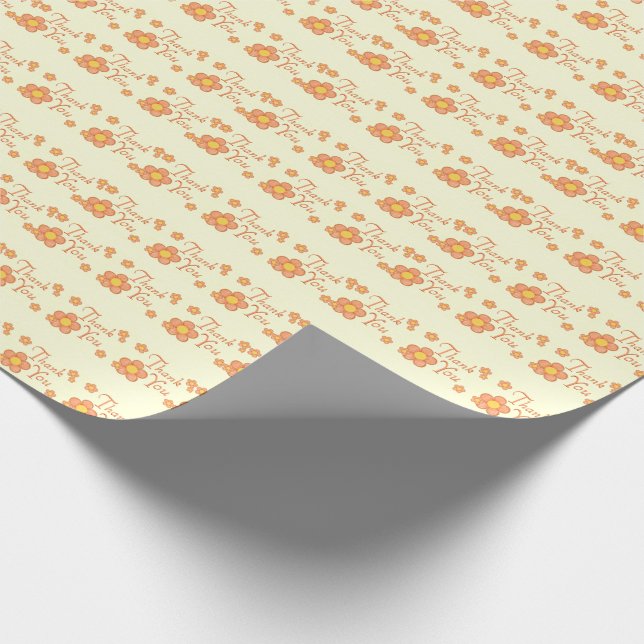 Vielen Dank, Blume Geschenkpapier (Ecke)