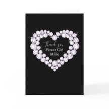 Vielen Dank Blume Mädchen Diamantenkarte