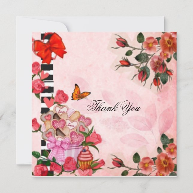 Vielen Dank, Blume und Kuchen (Vorderseite)