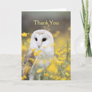 Vielen Dank, Blumen Garden Barn Owl Dankeskarte