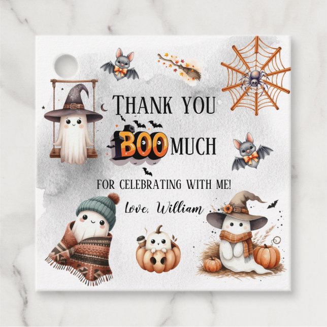 Vielen Dank Boo Much Niedlich Spooky Ghost Geschenkanhänger (Vorderseite)