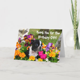 Vielen Dank Boston Terrier Grußkarte Dankeskarte