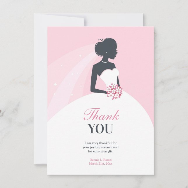 Vielen Dank, Brautparty Flat Card Dankeskarte (Vorderseite)