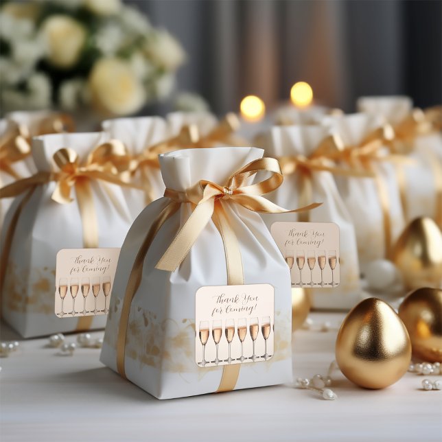 Vielen Dank Brautparty Gastgeschenk Hochzeit Aufkl Quadratischer Aufkleber (Von Creator hochgeladen)