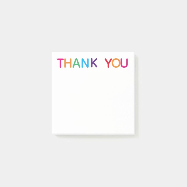 Vielen Dank, Bright Multicolored 3 x 3 Post-it Klebezettel (Vorderseite)