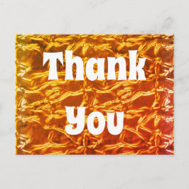 Vielen Dank Bright Orange Abstrakte Wertschätzung Postkarte