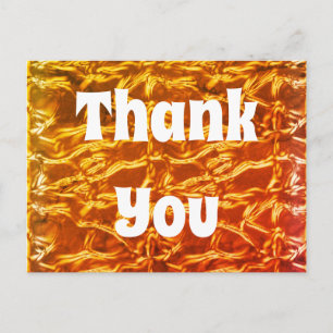 Vielen Dank Bright Orange Abstrakte Wertschätzung Postkarte