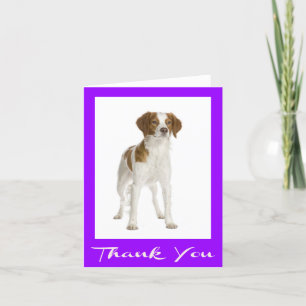 Vielen Dank Brittany Spanisch Puppy Dog Card Dankeskarte