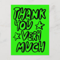 VIELEN DANK Bubble Letters Lime INDIVIDUELL