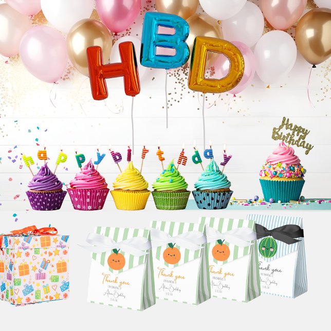 Vielen Dank bunt lebendig lächelnd orange grün Geschenkschachtel (Von Creator hochgeladen)