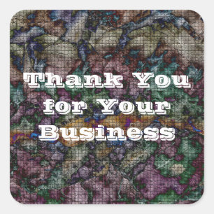 Vielen Dank Business Krawatte Dye Rainbow Colors A Quadratischer Aufkleber