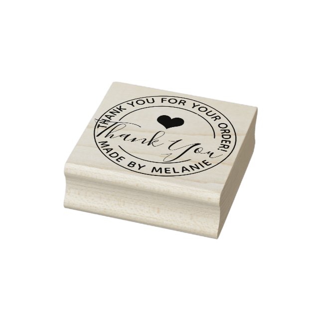 Vielen Dank Business Logo Elegant Script Custom Gummistempel (Stempel)