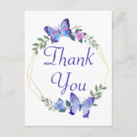 Vielen Dank Butterflies Blue Butterfly Wedding Par