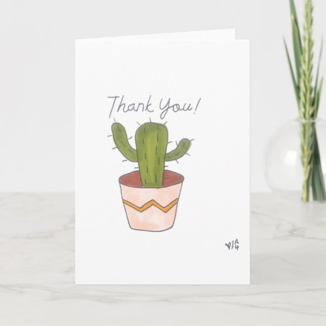 Vielen Dank, Cactus 3 Card Dankeskarte (Vorderseite)