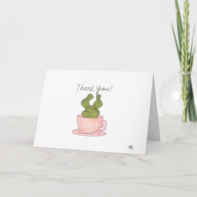 Vielen Dank Cactus 4 Card Dankeskarte (Vorderseite)