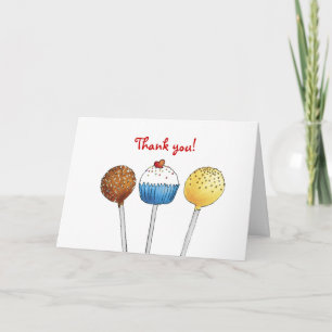 Vielen Dank - Cake Pop - Grußkarte Dankeskarte