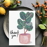 Vielen Dank Calathea Gebet Pflanze Watercolor Postkarte<br><div class="desc">Karo aus dieser farbenfrohen Aquarell Kalathea-Pflanze. Sie können den Text behalten oder löschen und Ihren eigenen hinzufügen! Besuchen Sie meinen Shop für mehr!</div>