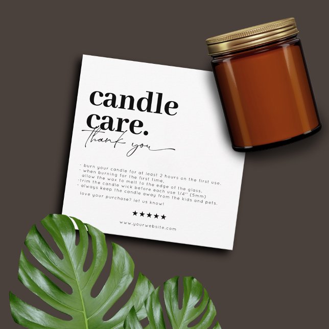 Vielen Dank Candle Care Modern Business Card Dankeskarte (Von Creator hochgeladen)