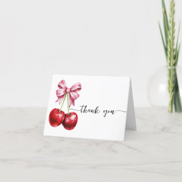 Vielen Dank Card Cherry Coquette Baby Dusche gekla Dankeskarte