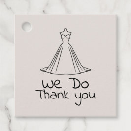 Vielen Dank Card Hochzeitskleid Silhouette Collect Geschenkanhänger
