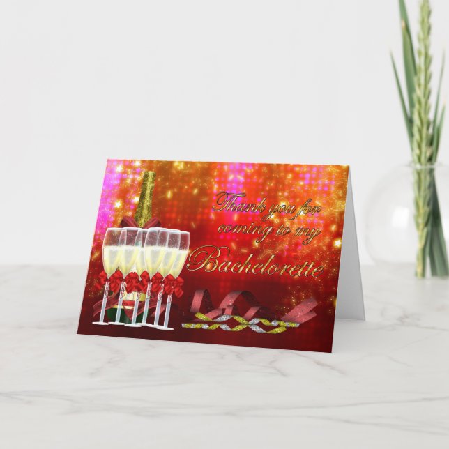 Vielen Dank, Card Junggeselinnen-Abschied Dankeskarte (Vorderseite)