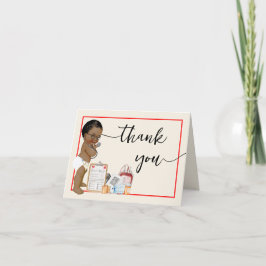 Vielen Dank Card Kleine Ärzte OM Babydusche Dankeskarte