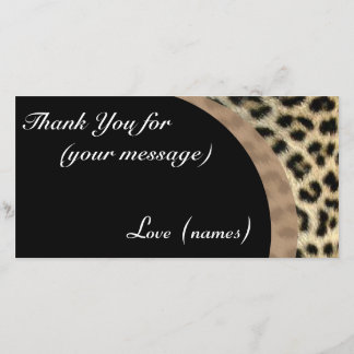 Vielen Dank Card Pack von 10 - Leopard Print Dankeskarte