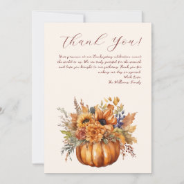 Vielen Dank Card-Pumpkin mit Blume Einladung