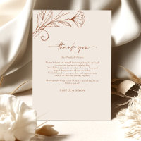 Vielen Dank Card Terracotta Script Info