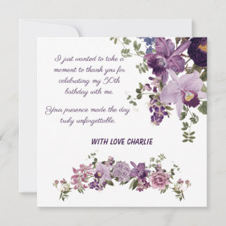 Vielen Dank Card Watercolor Vintag Floral Dankeskarte