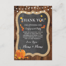 Vielen Dank Cards Fall Pumpkin Wood Rustic Winter Dankeskarte