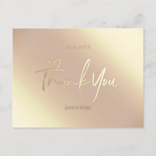 Vielen Dank Cards Imitate Gold Foil Luxus Postcard Postkarte
