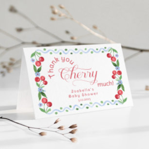 Vielen Dank Cherry Much Blue trendy Danke Karte