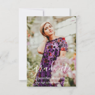 Vielen Dank chic Kalligraphie Fotos Abschluss-Kart