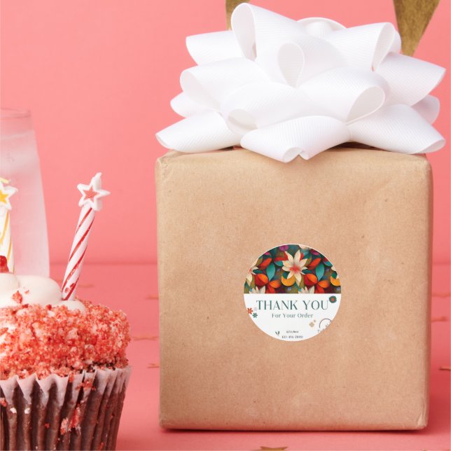 "Vielen Dank" Circle Sticker - Graceful Dankbarkei (Party)