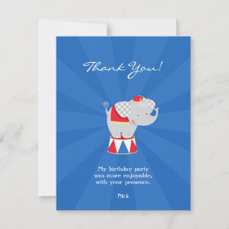 Vielen Dank Circus Karneval Flat Card Einladung