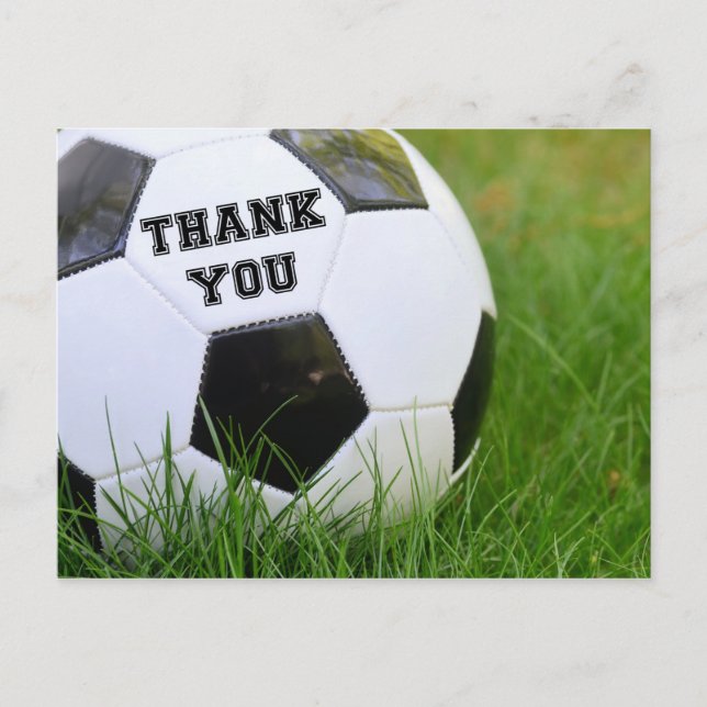 Vielen Dank, Classic Soccer Ball Postkarte (Vorderseite)