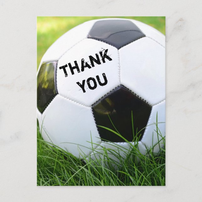 Vielen Dank, Classic Soccer Ball Postkarte (Vorderseite)