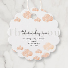 Vielen Dank, Cloud 9 Pastel Elegent Brautparty Geschenkanhänger